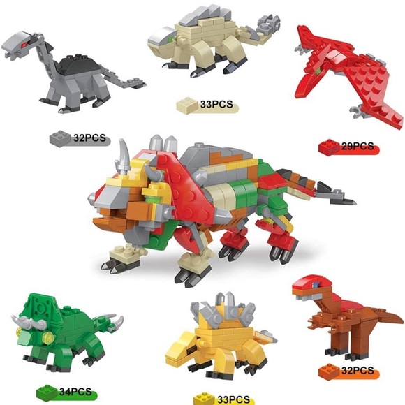 Dinosaur Toys,12PCS Easter Eggs Filled with Dinosaur Building - Picture 2 of 5